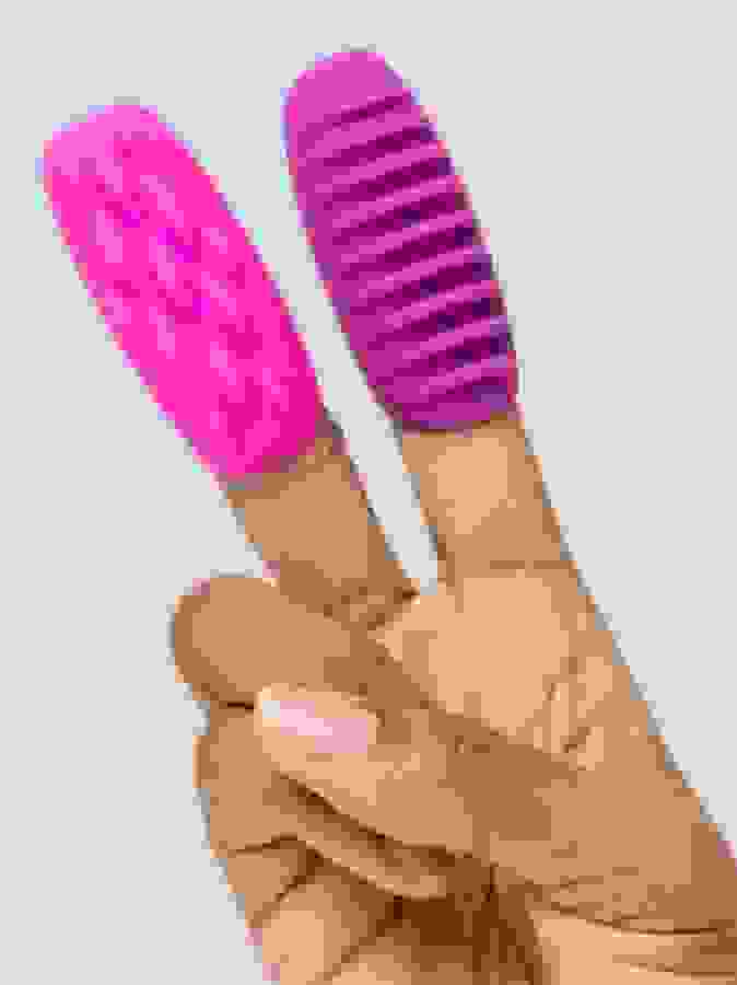 Lovehoney Ignite Silicone Textured Finger Stimulators , Pink, hi-res